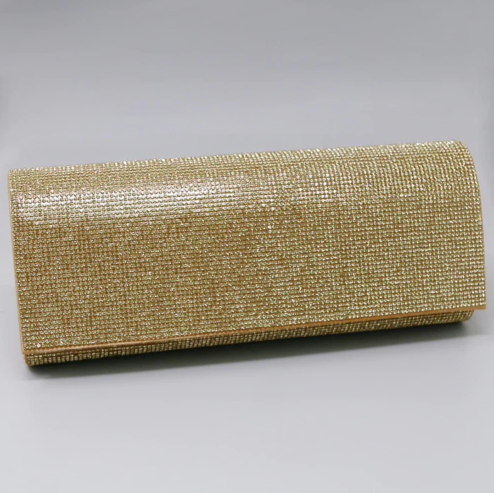 Rhinestone Foldover Clutch