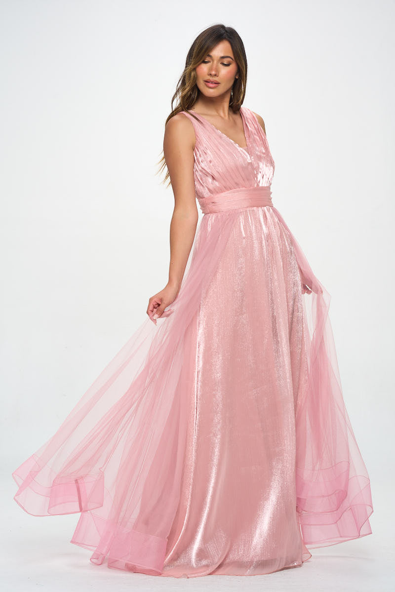 Shimmer Tulle Gown | Romantic Layered A-Line Formal Dress Pinktini Fashion Shimmer Tulle Gown | Romantic Layered A-Line Formal Dress Pinktini Fashion