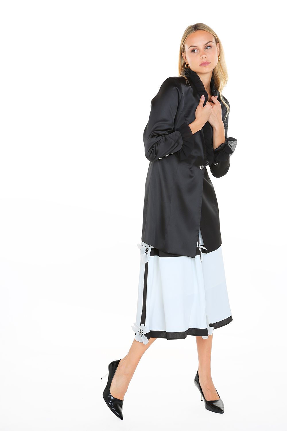 Ruffle Blazer