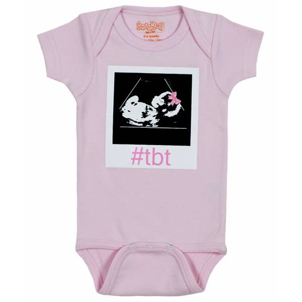 Onesie #TBT Girl 12-18 Months Pink