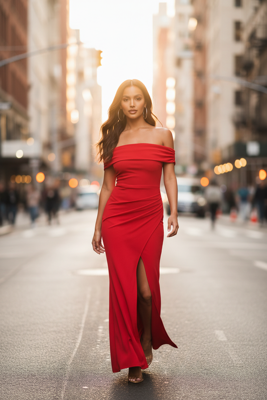 Red Maxi Dress Lifestyle