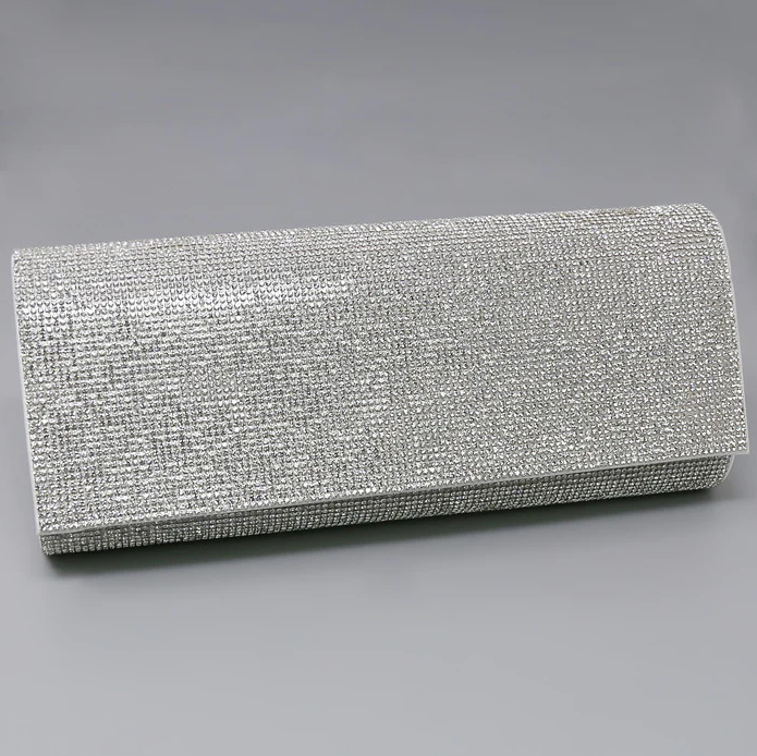 Rhinestone Foldover Clutch