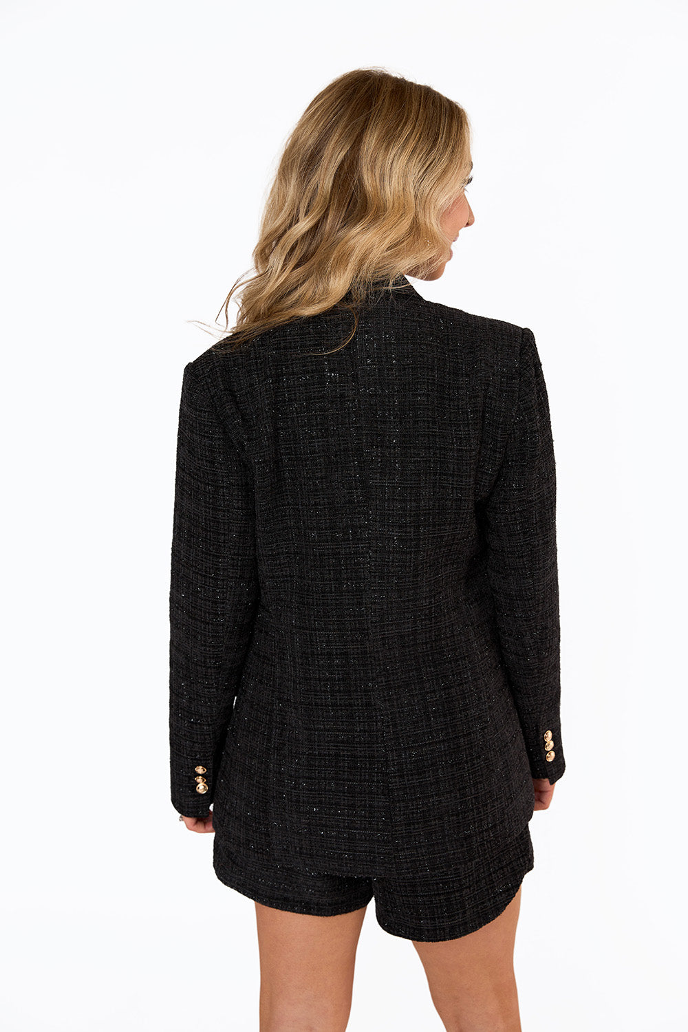 Black Lurex Tweed Blazer