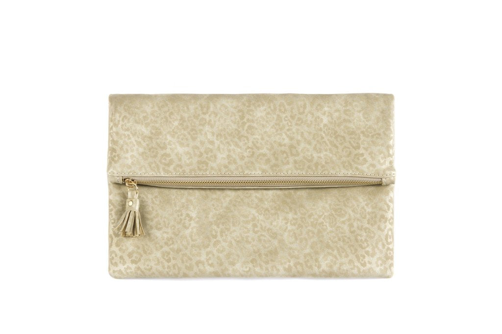 Gold Animal Print Clutch