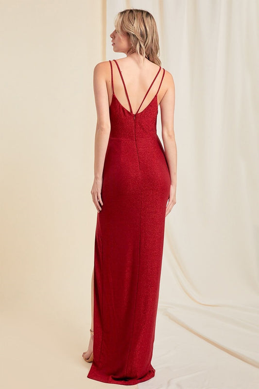 Wrap Red Gown