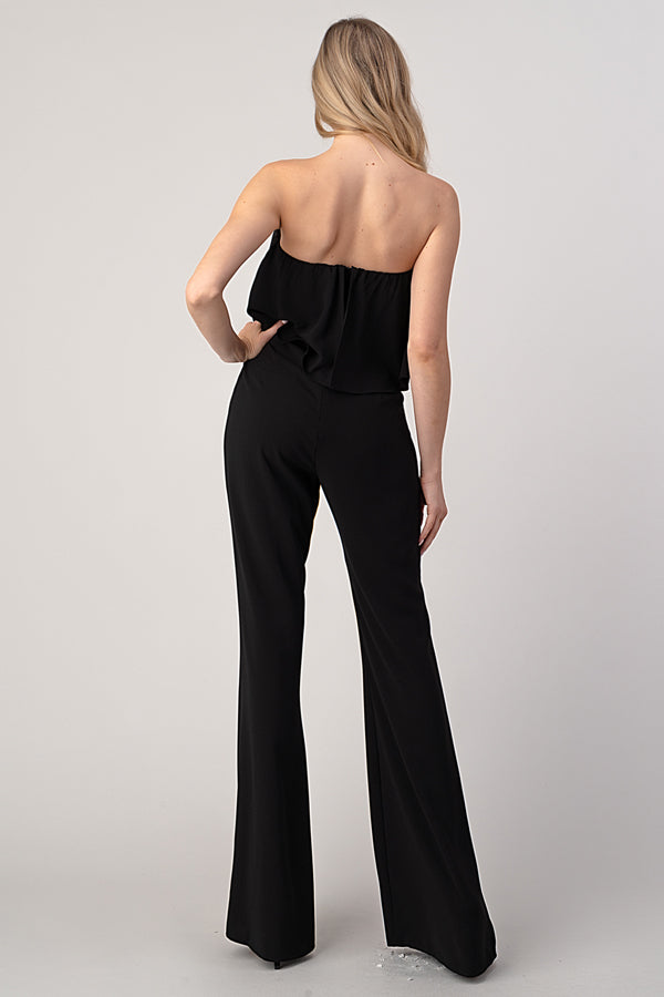 Statement Ruffle Jumpsuit Black
