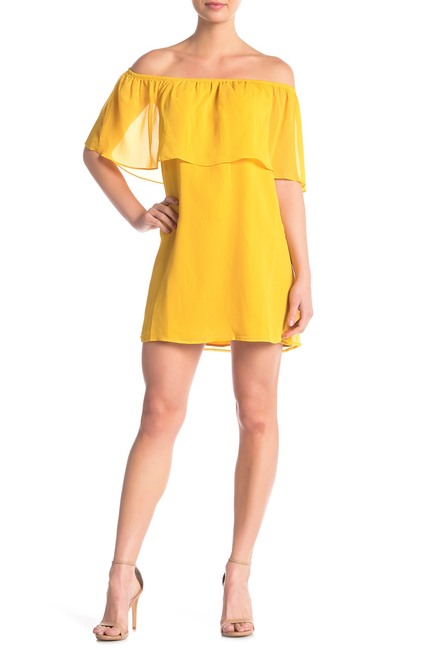 Off-the-Shoulder Mimosa Ruffle Dress