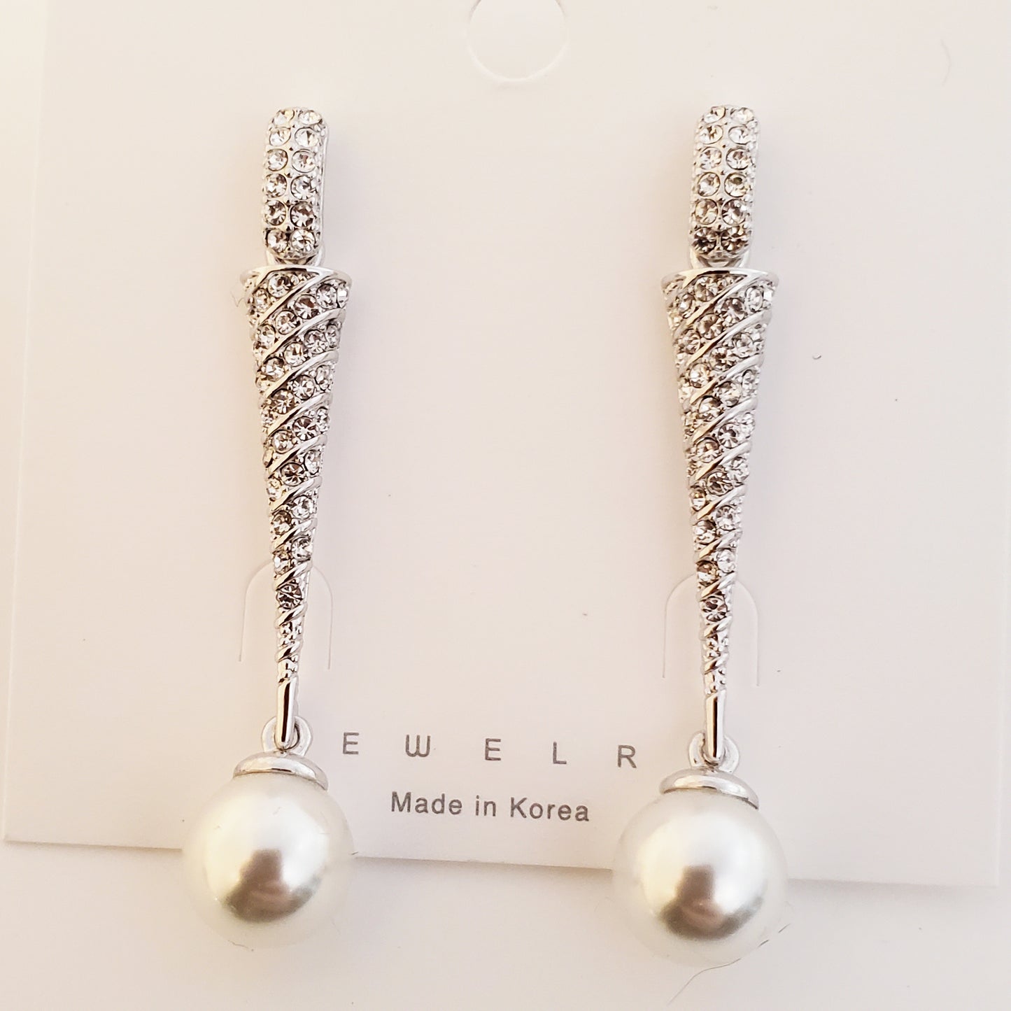 Stiletto Statement Earrings with Pearl Drop