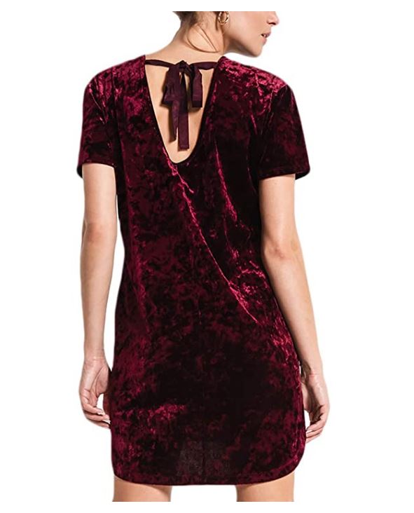 Velour Tie Back Midnight Berry