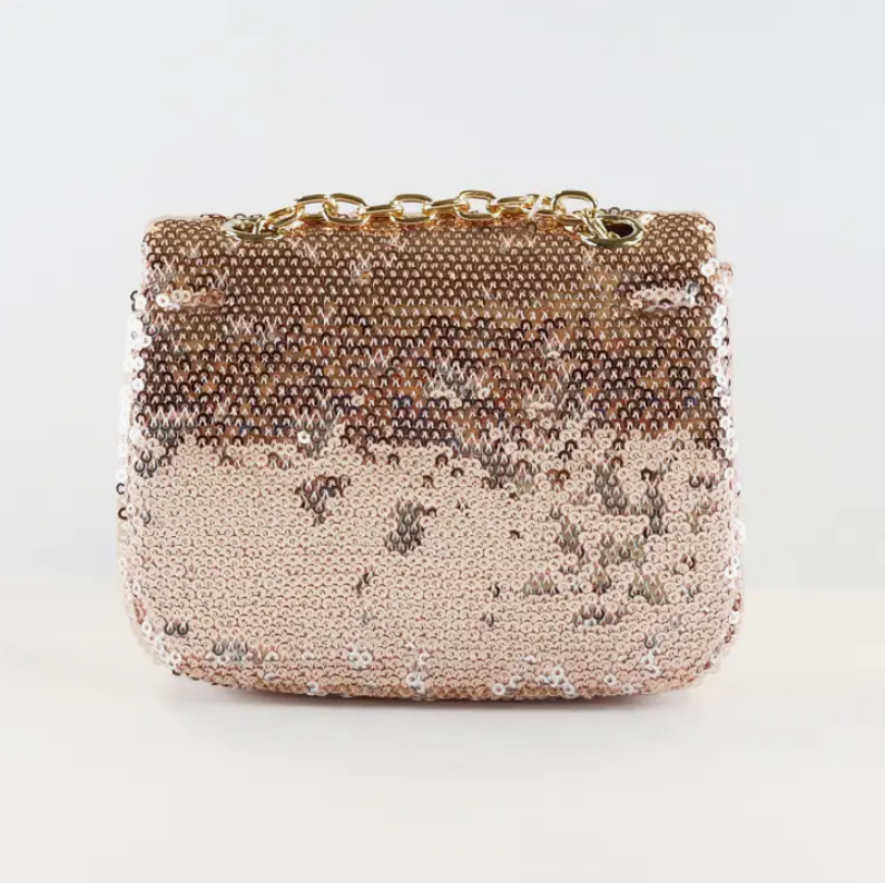 Girls' Floral Sequin Bag