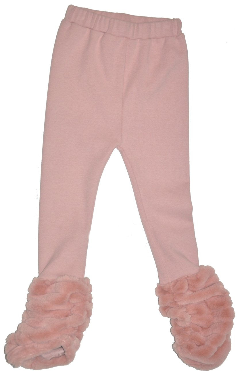 Pink Blush Pant with Fur Ankle