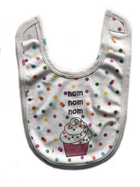 Cupcake Baby Bib – 0–12 Months