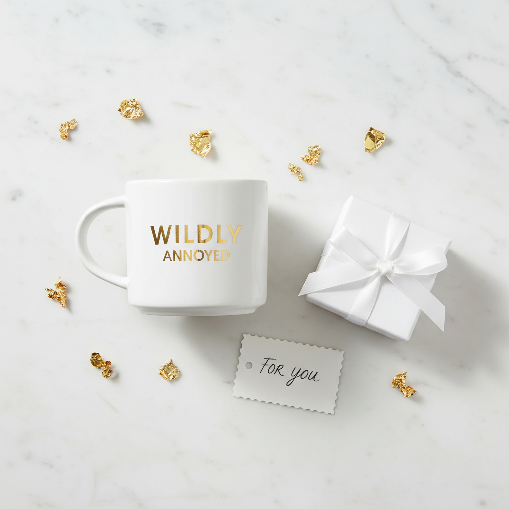 Wildly Annoyed Mug Gift Flat Lay