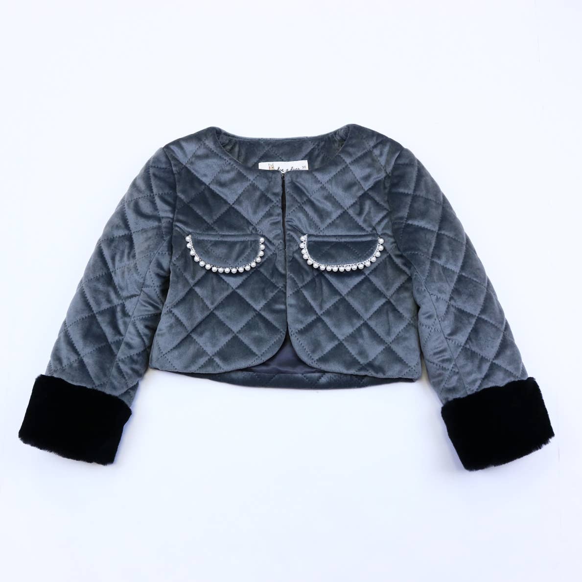 Girls' Quilted Crop Jkt