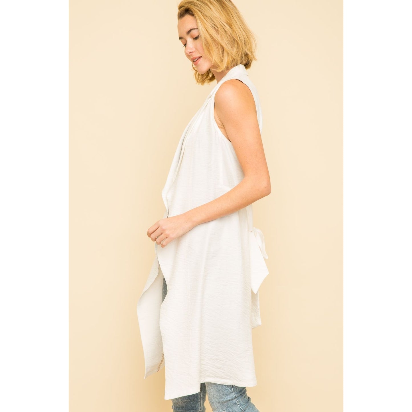 White Trench Vest