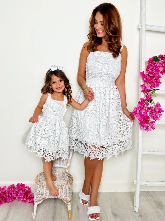 Mommy & Me Eyelet Lace Dress - Mommy