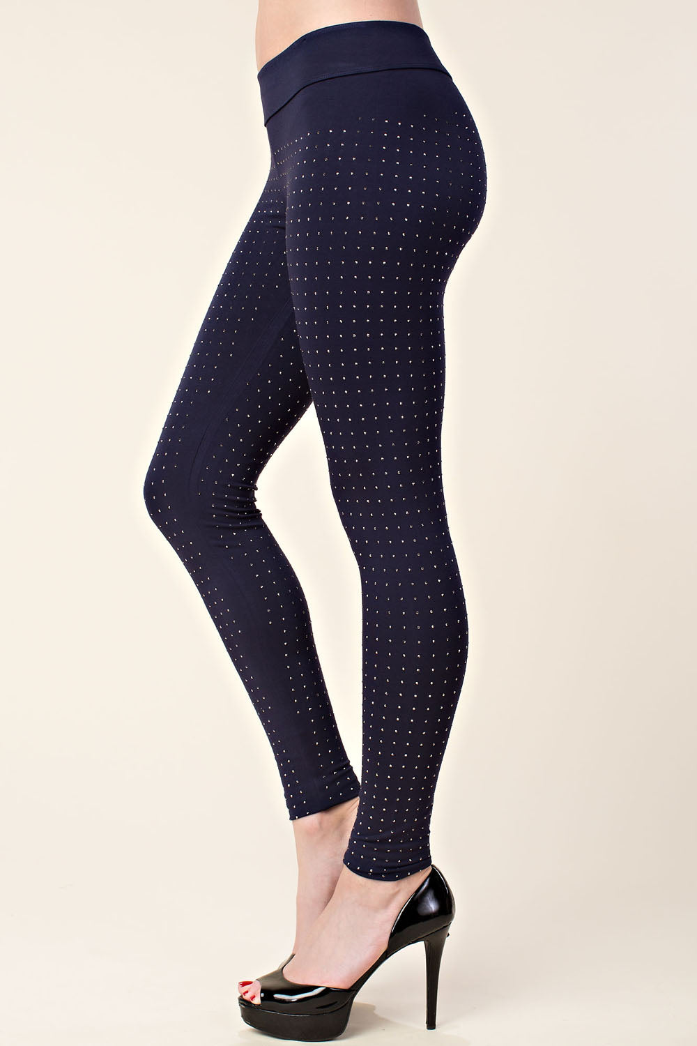 Allover Stone Leggings - Navy