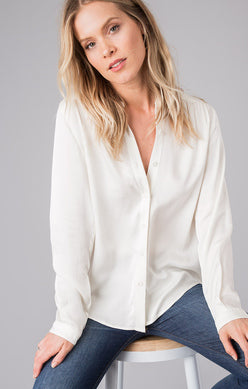 Button Down Satin Blouse