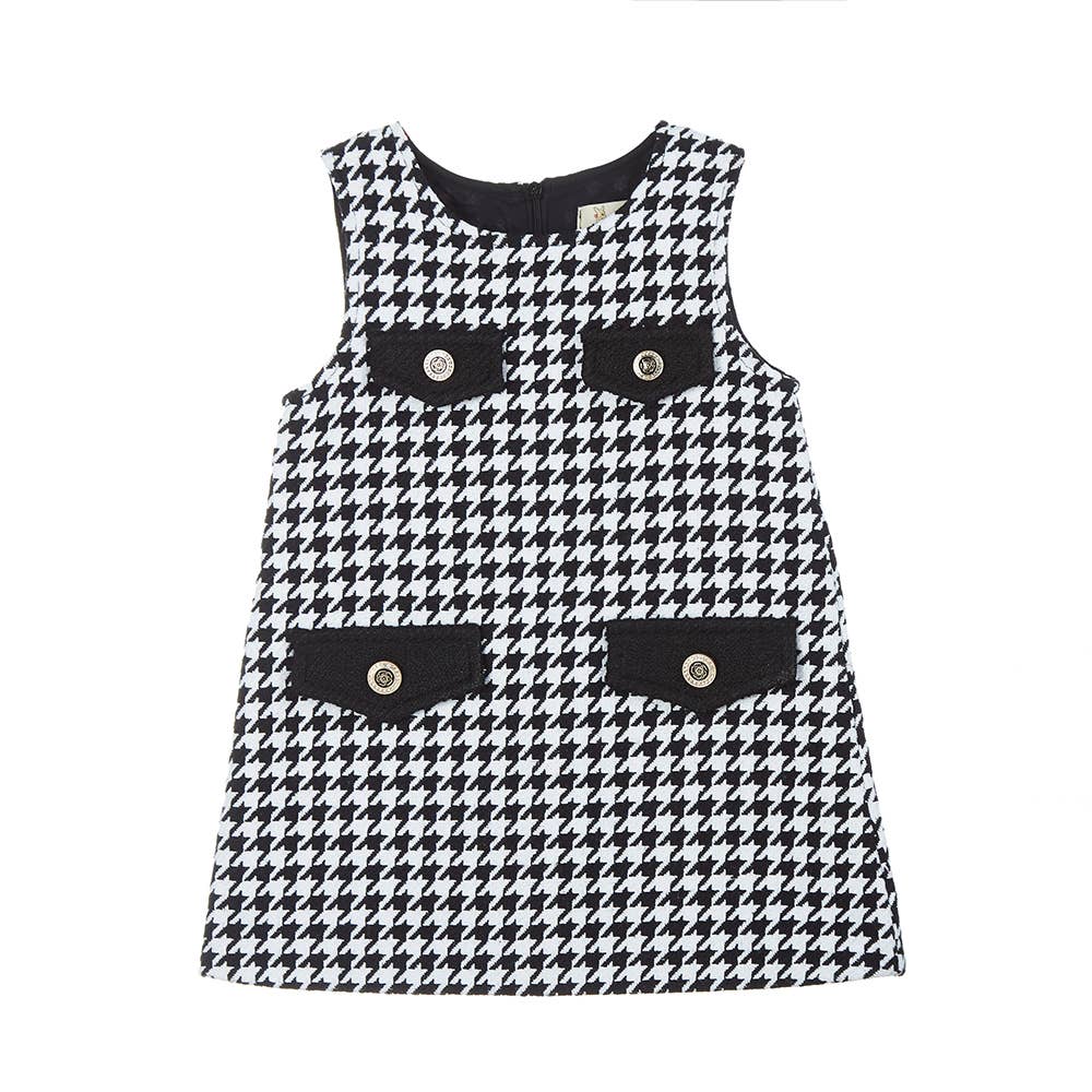 Girls' Houndstooth Dress Black/White