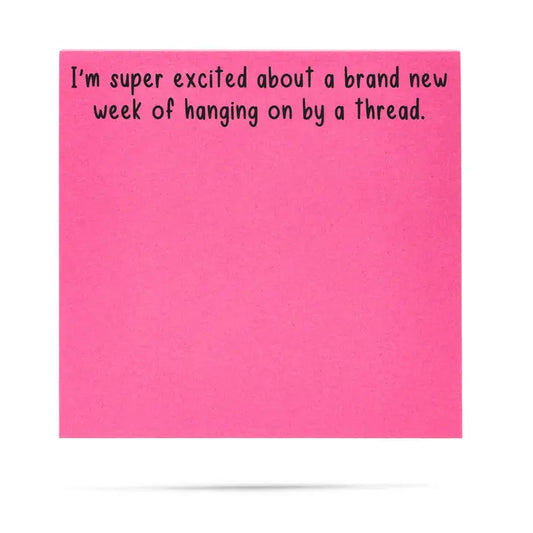 Fun Neon Sticky Notes 100 Sht Hanging On By A Thread