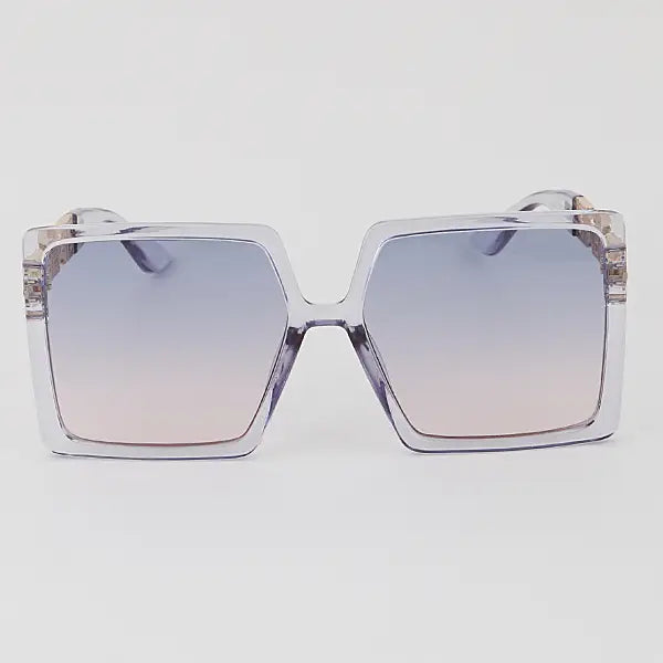 Greek Key Square Sunglasses - Designer Gold Trim Black & Tortoise