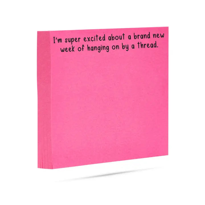 Fun Neon Sticky Notes 100 Sht Hanging On By A Thread