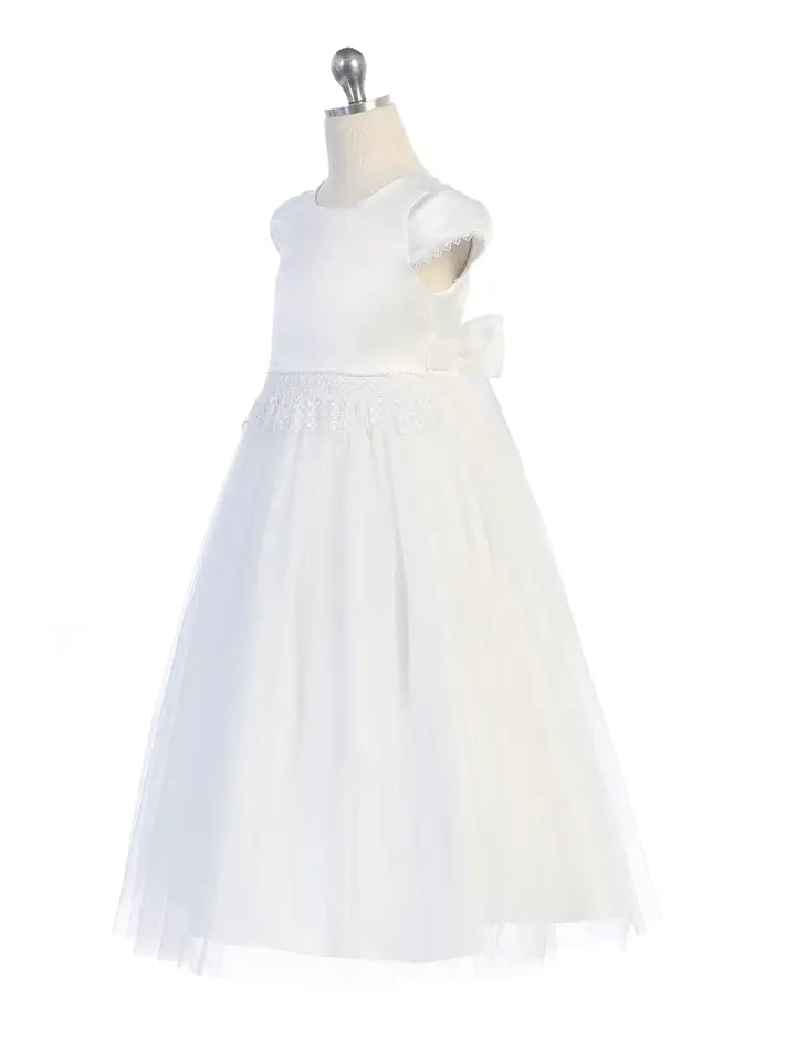 Girls' Chandelier Trim Communion Dress