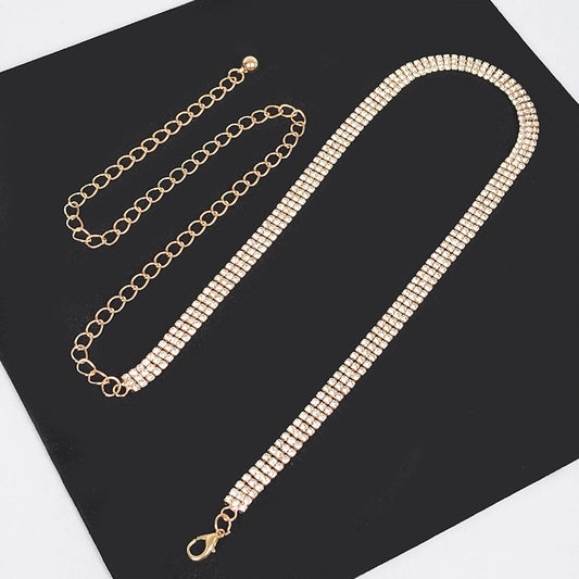 Rhinestone Chain Belt PLUS
