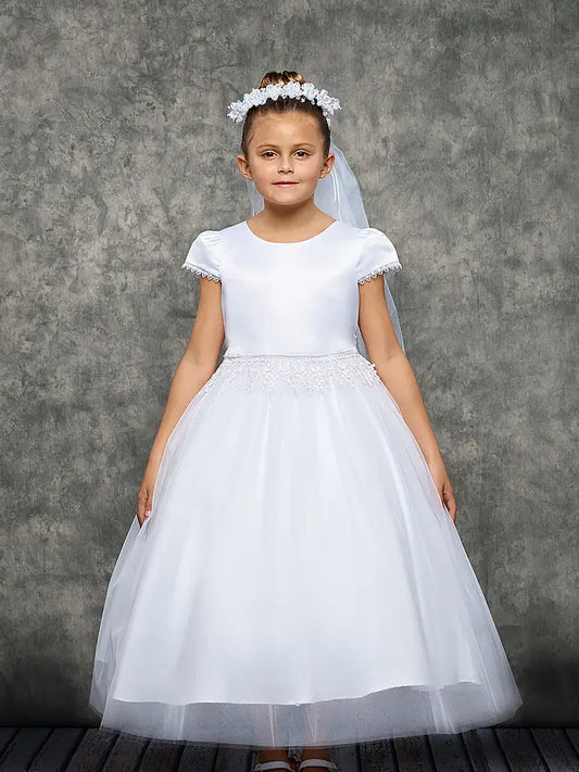 Girls' Chandelier Trim Communion Dress