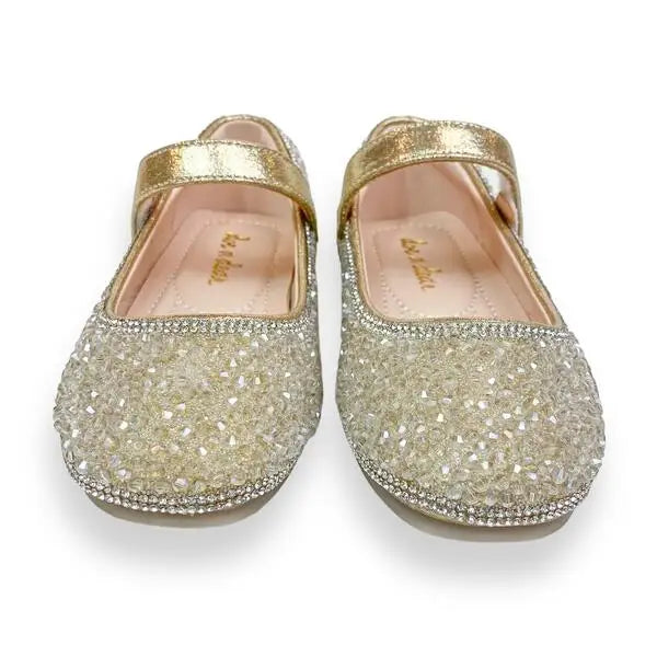 Girls' Clear Stone Sparkle Flat Shoes