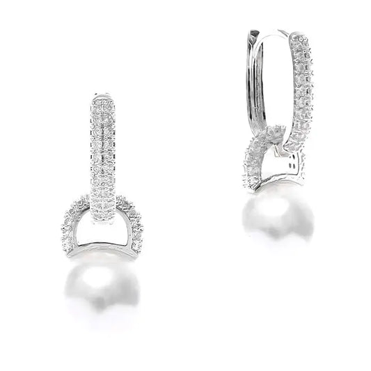 Linked Chain Pearl Earring