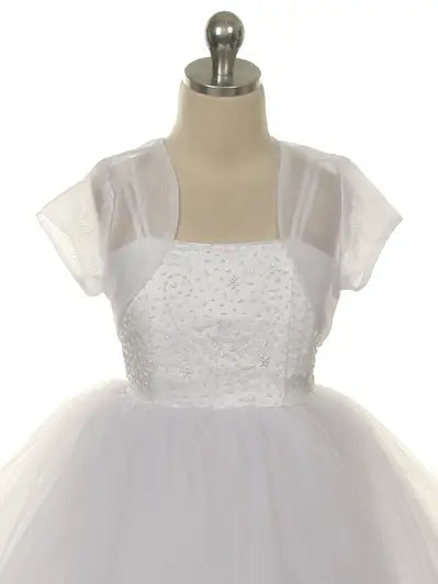 Girls' Organza Short Sleeve Bolero