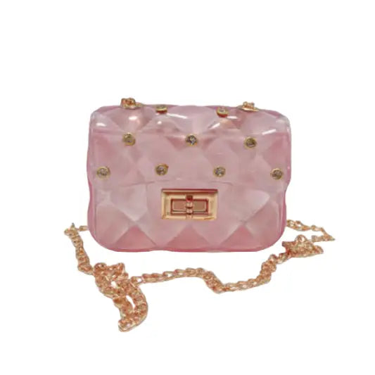 Girls' Quilted Mini Studded Jelly Purse