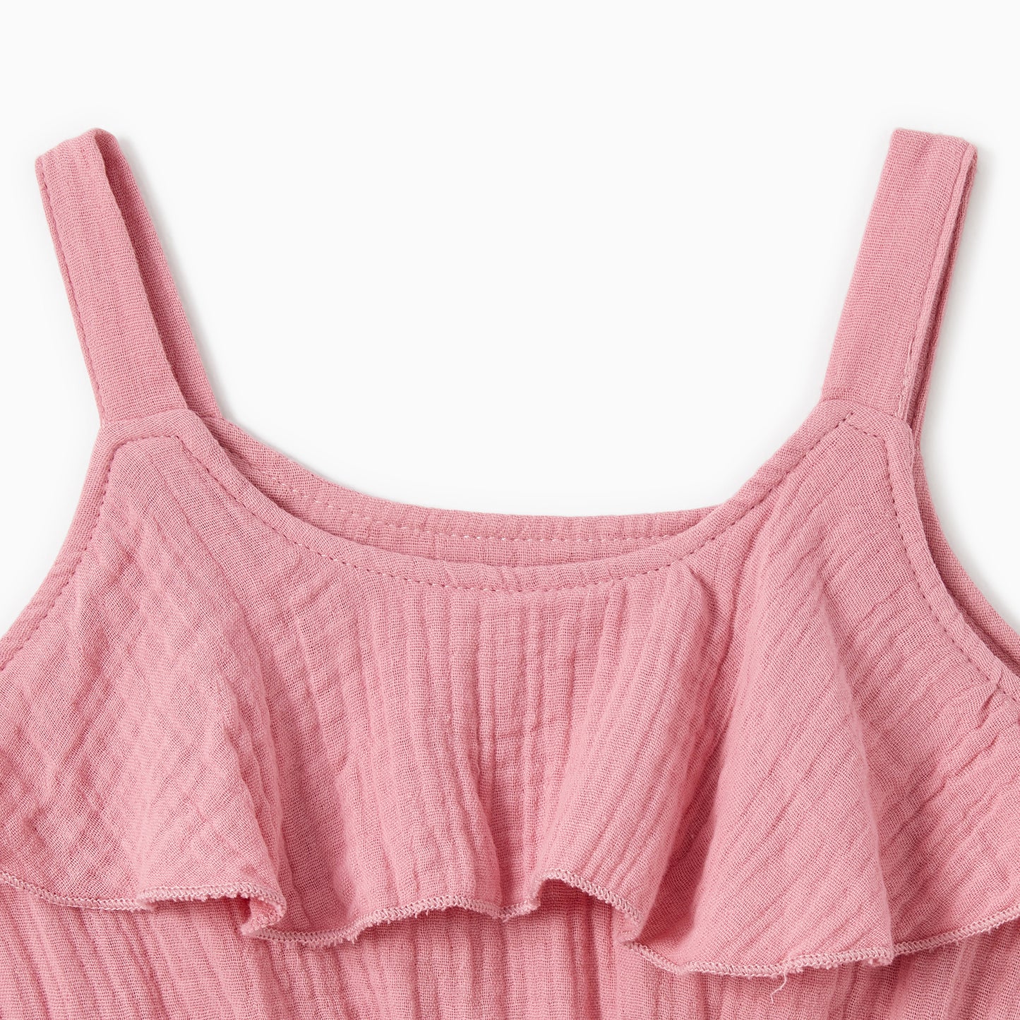 Mommy & Me Pink Ruffle Hem Dress 100% Cotton - Toddler