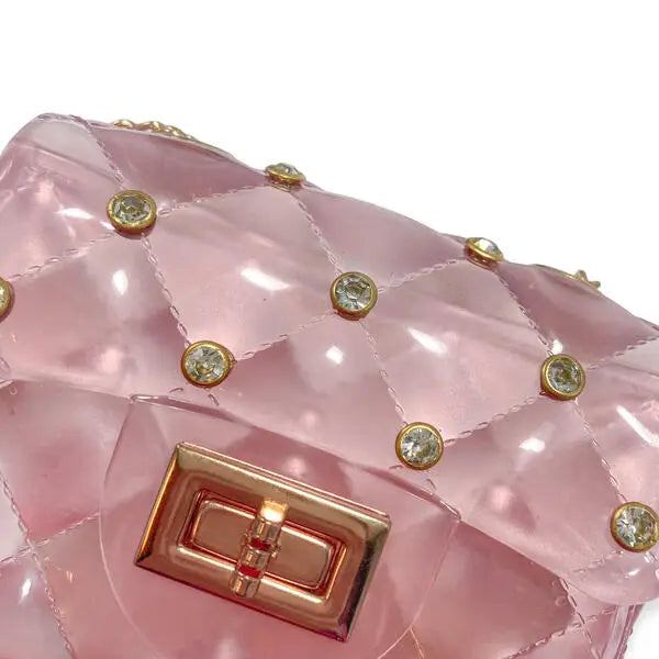 Girls' Quilted Mini Studded Jelly Purse