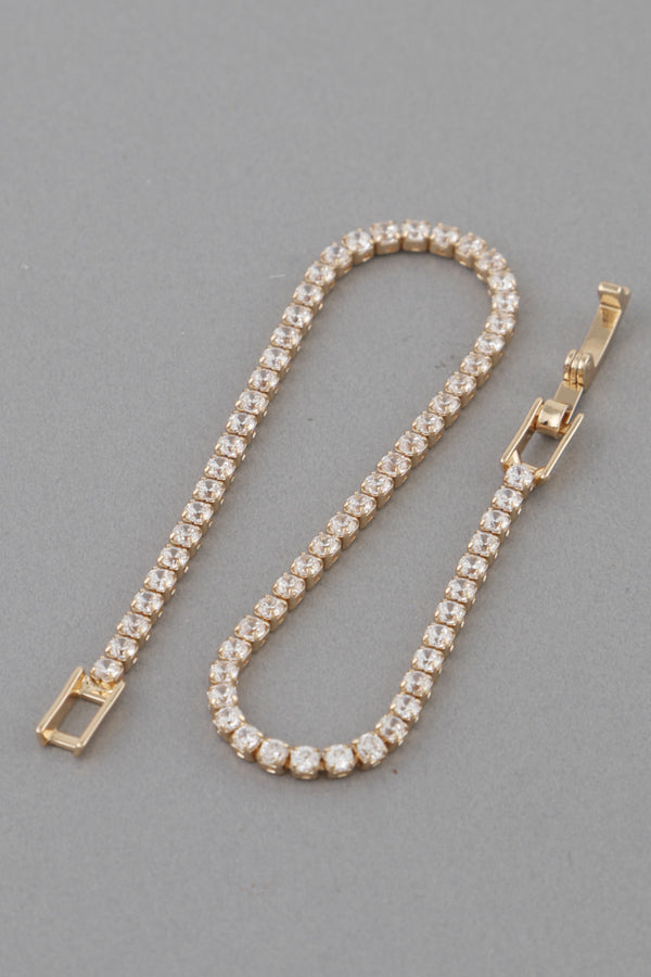 Simple Rhinestone Tennis Bracelet