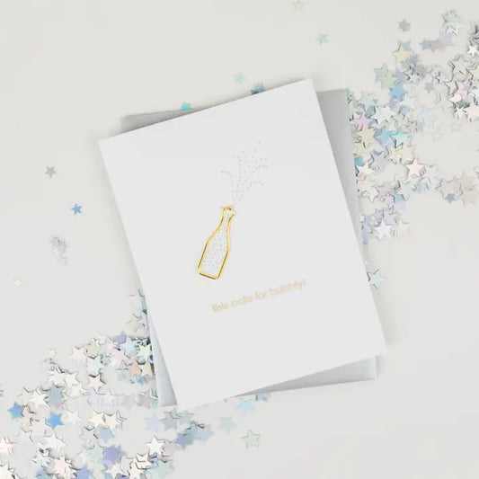 This Calls for Bubbly Paperclip Card