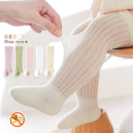 Infant Combed Cotton Over-the-Knee Long Socks