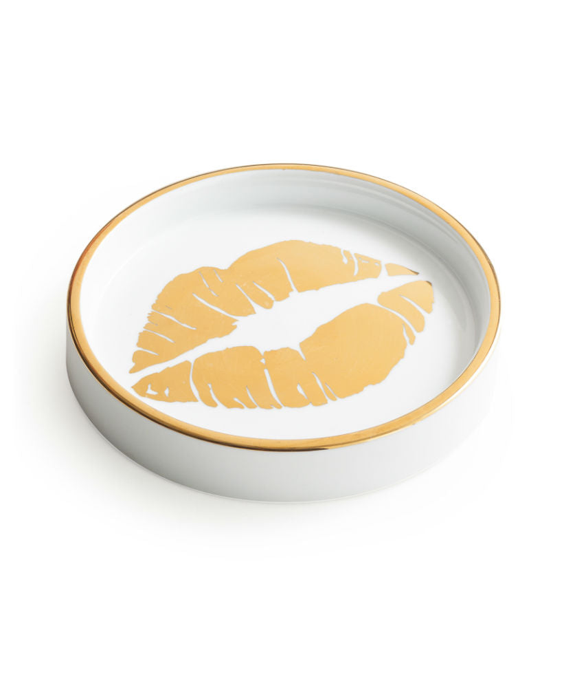 Gold Kiss Ceramic Wine Coaster