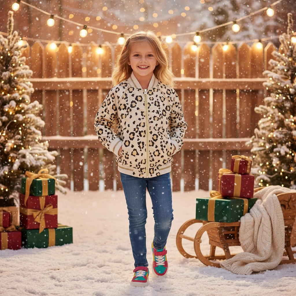  Reversible leopard bomber jacket