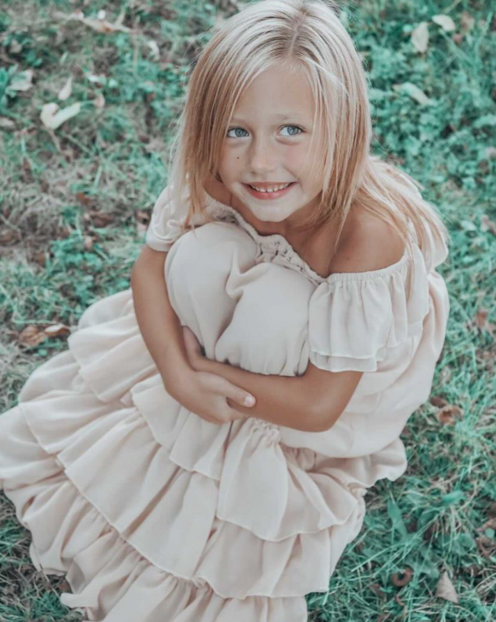 Ruffle Tiered Boho Maxi Dress Girls & Tween - Sage