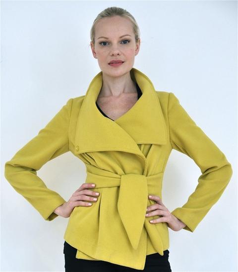 Dramatic Tie-Waist Jacket Black