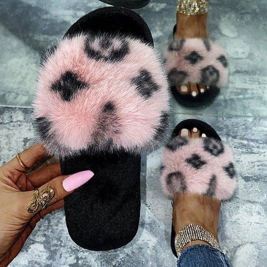 Pink Plush Slippers