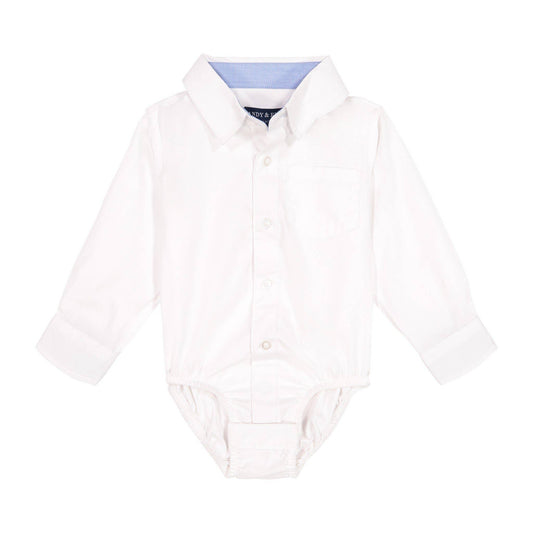White Poplin Button-Down 18-24 Months