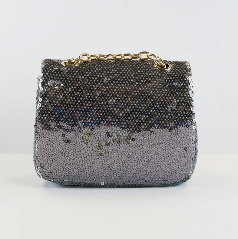 Girls' Floral Sequin Bag