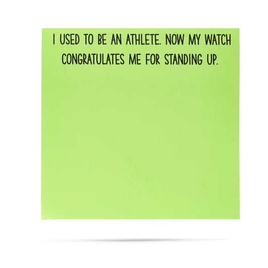 Fun Neon Sticky Notes 100 Sht - My Watch Congratulates Me For Standing Up