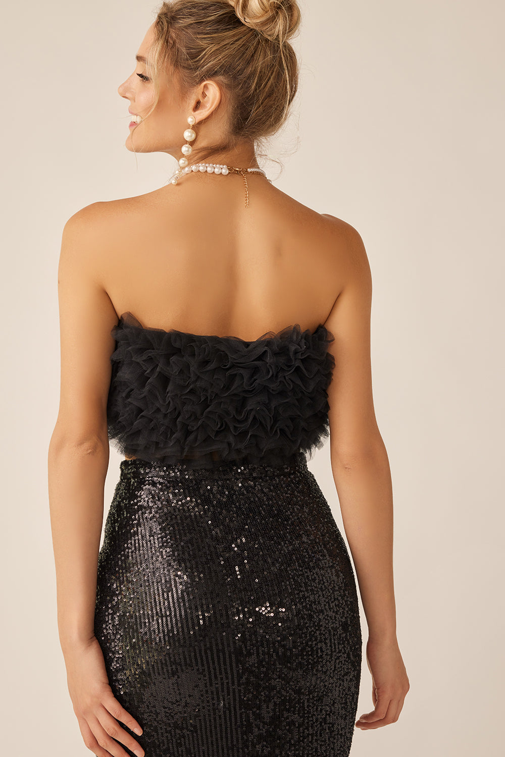 Mesh Tulle Tube Top