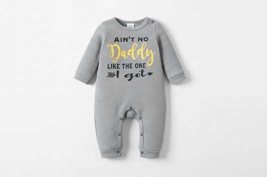 Baby Boy Waffle Knit Daddy Jumpsuit Hero Image
