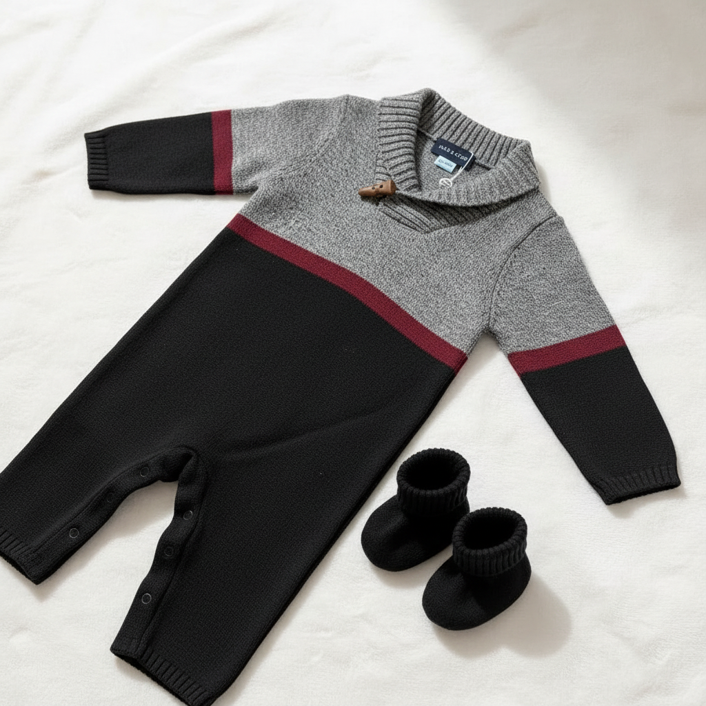Baby Coverall Soft Flat Lay