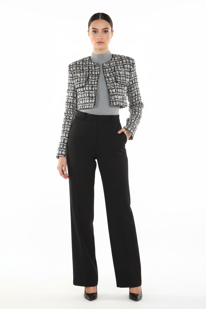 Beulah Sequin Tweed Cropped Jacket – Studio Editorial